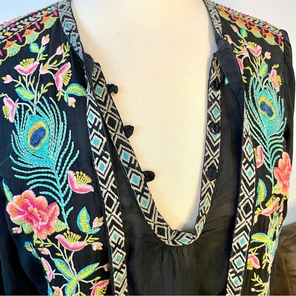 Johnny Was Embroidered Bohemian Blouse - Picture 8 of 12